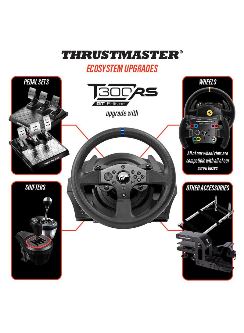 ثروستماستر - Thrustmaster T300RS GT, Racing Wheel and 3 Pedals, PS4 and PC, REALSIMULATOR Force Feedback, Brushless Motor, Dual-Belt System, Magnetic Technology, Interchangeable Wheel, works with PS5 Games - Image 1