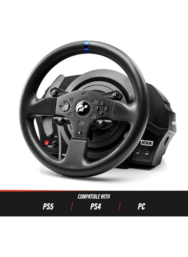 THRUSTMASTER T300RS GT, Racing Wheel and 3 Pedals, PS4 and PC, REALSIMULATOR Force Feedback, Brushless Motor, Dual-Belt System, Magnetic Technology, Interchangeable Wheel, works with PS5 Games - Image 2