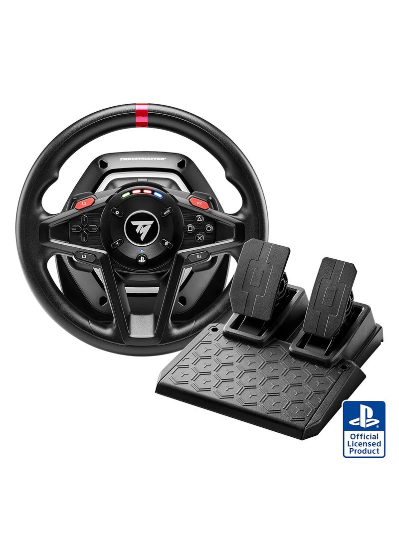 THRUSTMASTER - Thrustmaster T128, Force Feedback Racing Wheel with Magnetic Pedals, PlayStation 5, PlayStation 4, PC - Image 1