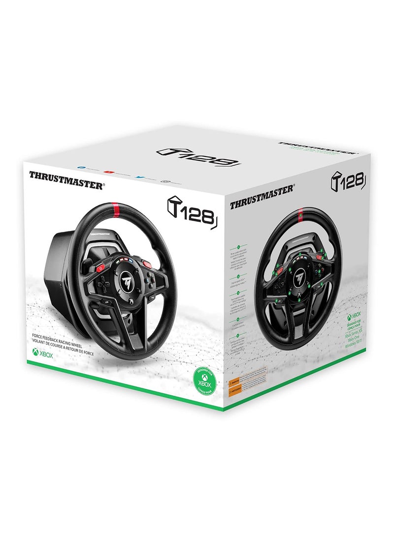 THRUSTMASTER - Thrustmaster T128, Force Feedback Racing Wheel with Magnetic Pedals, Xbox Series X|S, Xbox One, PC - Image 1