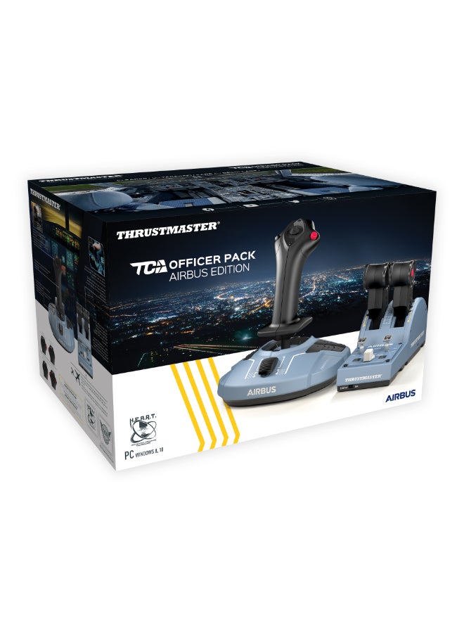 THRUSTMASTER - Thrustmaster TCA Officer Pack Airbus Edition: Ergonomic replicas of the World-Famous Airbus Sidestick and Throttle Quadrant, Compatible with PC - Image 1
