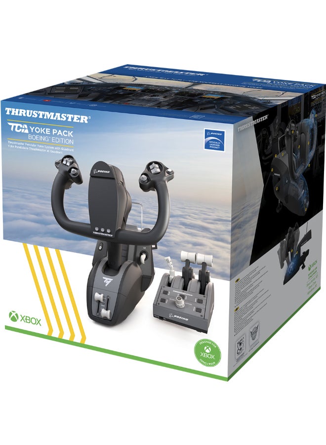 ثروستماستر - Thrustmaster TCA Yoke Pack Boeing Edition, Pendular Yoke and Throttle Quadrant System, Officially-Licensed Boeing Replicas, 100% Metal Frame, Autopilot Feature, Xbox and PC - Image 1