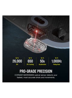 CORSAIR M75 Wireless Lightweight RGB Gaming Mouse, Black (AP)  - Image 2