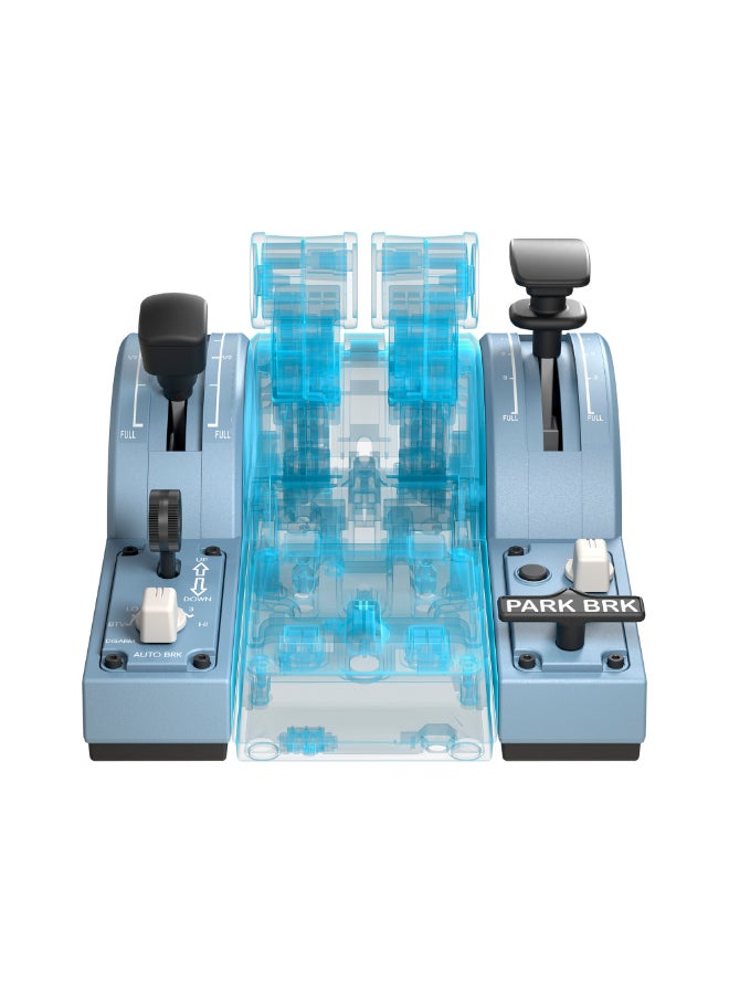 THRUSTMASTER - Thrustmaster TCA Quadrant Add-on Airbus Edition, Ergonomic Airbus Replicas, Airliner Functions, Speed Brake Lever, Flaps Management, Magnetic Technology, Compatible with PC - Image 1