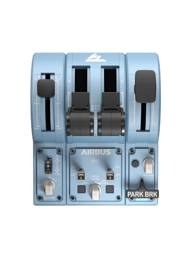 THRUSTMASTER - Thrustmaster TCA Quadrant Add-on Airbus Edition, Ergonomic Airbus Replicas, Airliner Functions, Speed Brake Lever, Flaps Management, Magnetic Technology, Compatible with PC - Image 1