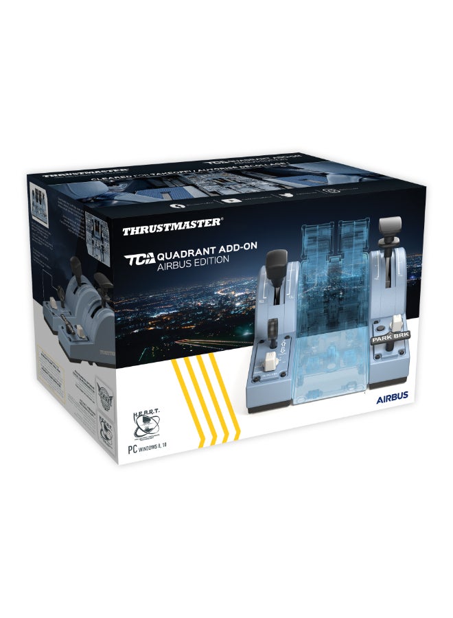 THRUSTMASTER - Thrustmaster TCA Quadrant Add-on Airbus Edition, Ergonomic Airbus Replicas, Airliner Functions, Speed Brake Lever, Flaps Management, Magnetic Technology, Compatible with PC - Image 1