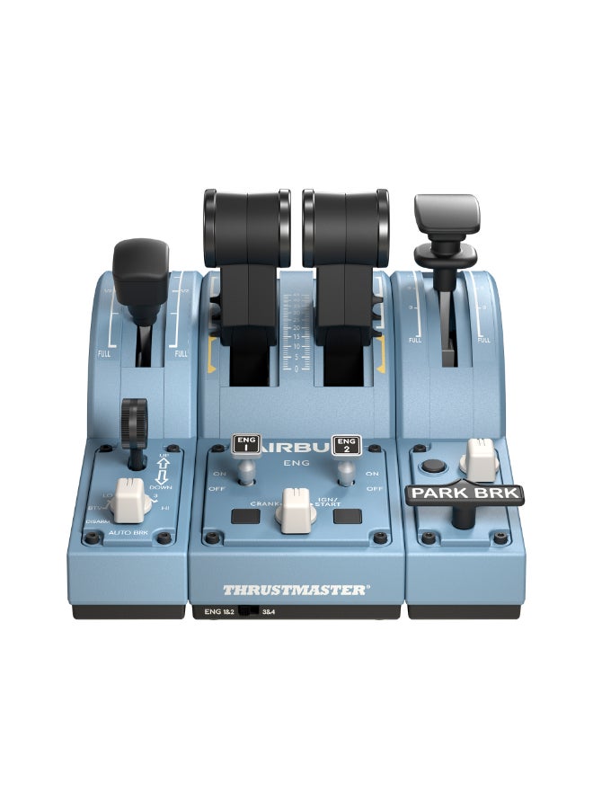THRUSTMASTER - Thrustmaster TCA Quadrant Add-on Airbus Edition, Ergonomic Airbus Replicas, Airliner Functions, Speed Brake Lever, Flaps Management, Magnetic Technology, Compatible with PC - Image 1