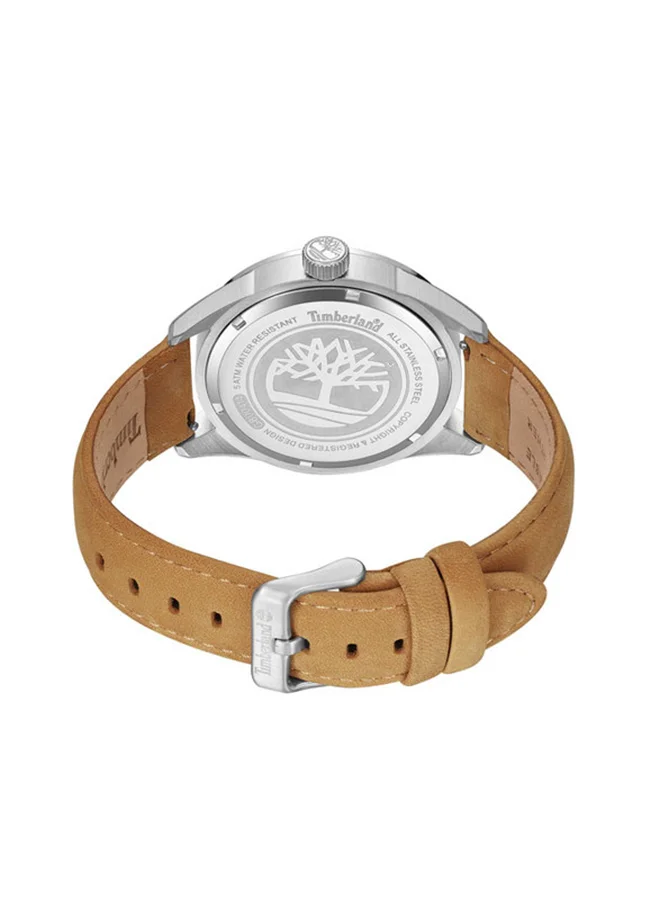 تمبرلاند Hillsboro Men's Watch 44mm Analog Blue Dial Tan Leather Strap