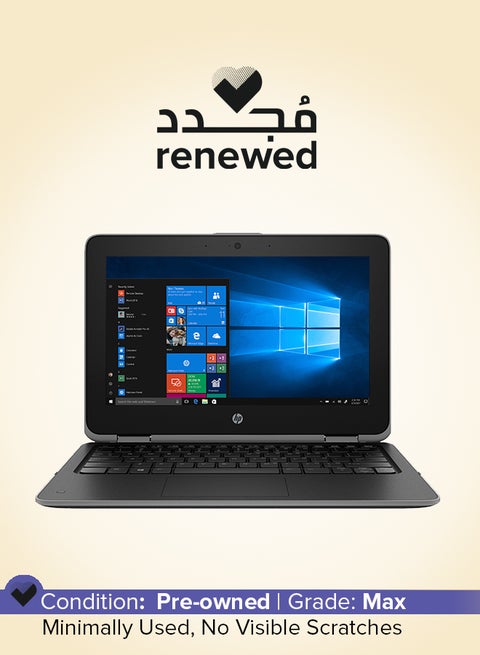 Renewed - ProBook x360 11 G4 Laptop With 11.6-Inch Touchscreen Display, Intel Core i5 Processer/8th Gen/8GB RAM/256 GB SSD/Intel UHD Graphics English Black