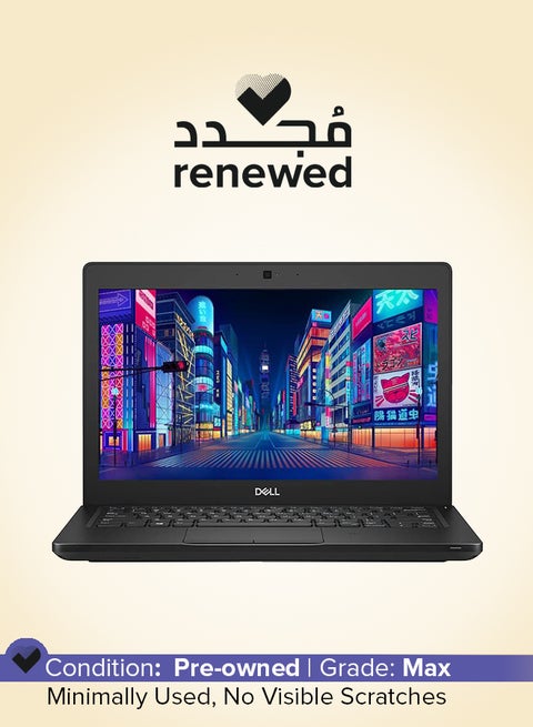 Renewed - Latitude 5290 Laptop With 12.5-Inch Display,Intel Core i5 Processor/8th Gen/Quad Core/8GB RAM/256GB SSD/Windows 10 Pro English Black