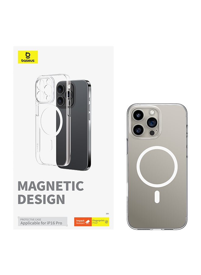 Baseus Crystal Series Magnetic Phone Case for iPhone 16 Pro clear  - Image 2