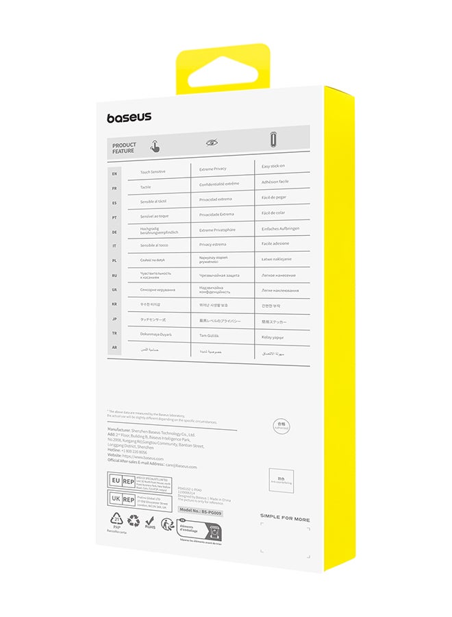 Baseus Sapphire Series Full-Coverage HD Tempered Glass Screen Protector (with Built-in Dust Filter) for iPhone 16 Pro (Pack of 1, with cleaning kit and dust-proof installation tool) Clear  - Image 2