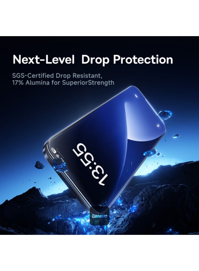 Baseus Sapphire Series Privacy Protection Tempered Glass Screen Protector (with Built-in Dust Filter) for iPhone 15/16 (Pack of 1, with cleaning kit and dust-proof installation tool) Clear - Image 5