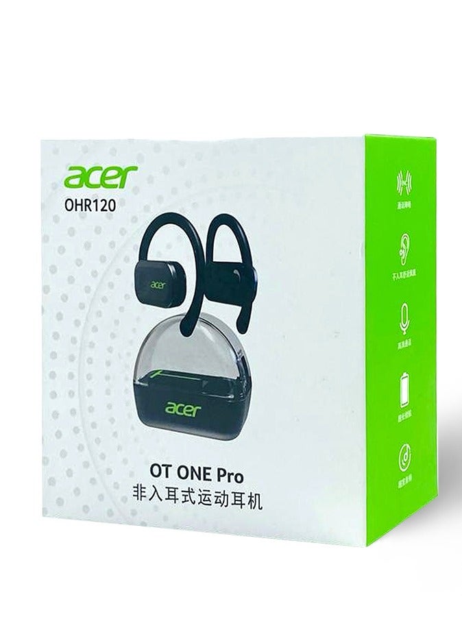 Acer - Wireless Bluetooth ENC Open Ear Headphones with Dual 14.2mm Dynamic Drivers Deep Bass, Bluetooth 5..0 Black - Image 1