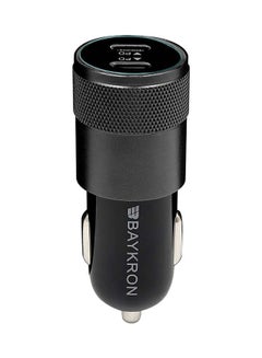 Baykron Car Charger 2 Ports Type-C 40W - Black  - Image 1