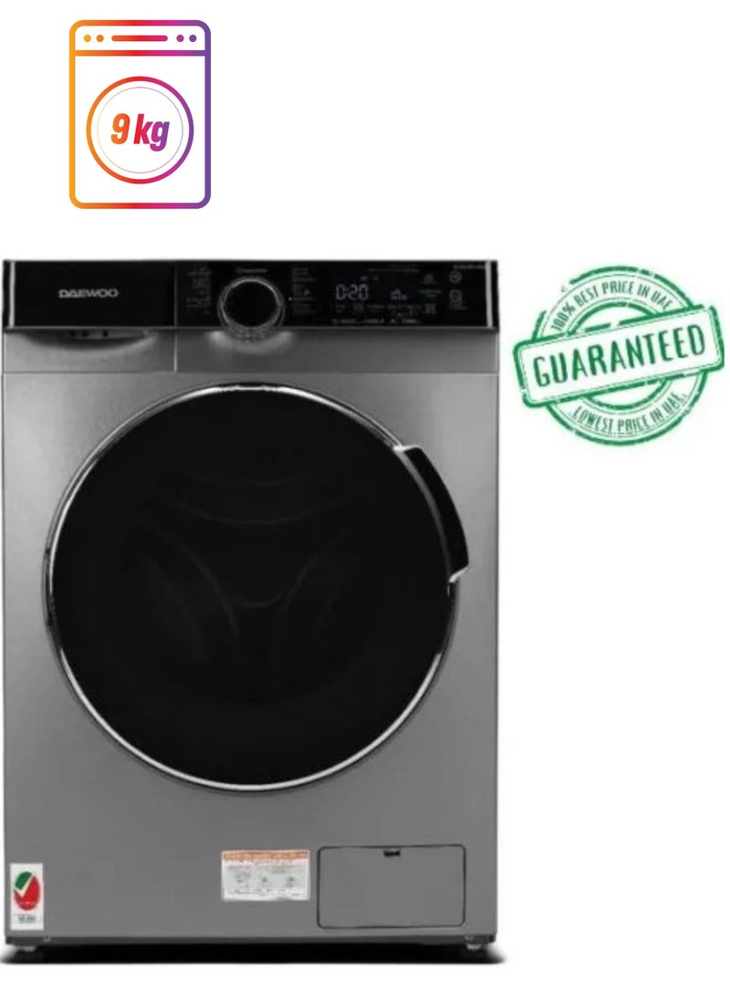 دايو 9 KG Front Loading Washing Machine 1 Year Brand Warranty DW-DWD-9S1413IT Silver  - Image 1