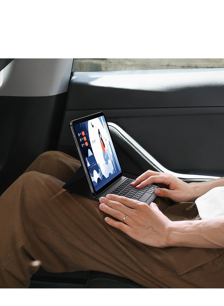 Baseus - Magnetic Keyboard Case for iPad Pro 12.9 4th 5th 6th gen (2018/2020/2021/2022) Bluetooth 5.3V Detachable Keyboard Case for iPad 6th Gen, Ultra Thin and Long Lasting Battery Life 150 Hours Black - Image 1
