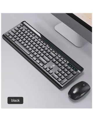 مجموعة لوحة مفاتيح وماوس لاسلكية CS500 مع 104 أغطية مفاتيح، توصيل وتشغيل، تصميم مريح للفأرة للمكتب والمنزل والكمبيوتر الشخصي والكمبيوتر المحمول - view 3