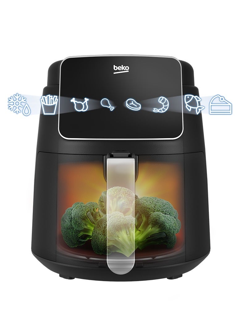 بيكو مقلاة هوائية Expert Fry - 1500 واط - 3.9 لتر - مؤقت - سلة غير لاصقة - شاشة LCD رقمية - 8 برامج  - Image 2