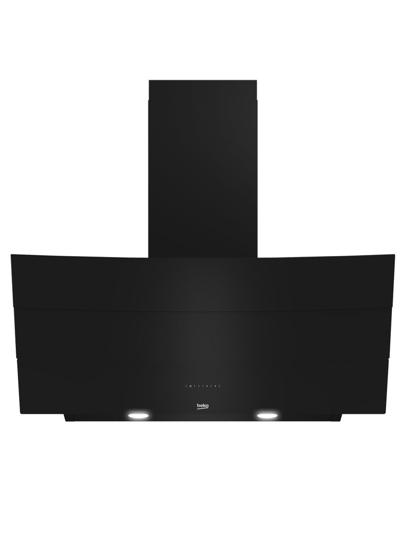 Beko - Decorative Built-in Hood - Black Glass - Carbon And Grease Filters - 3 Speeds - Touch Control - LED Lighting 310 W 8809133200 Black - Image 1