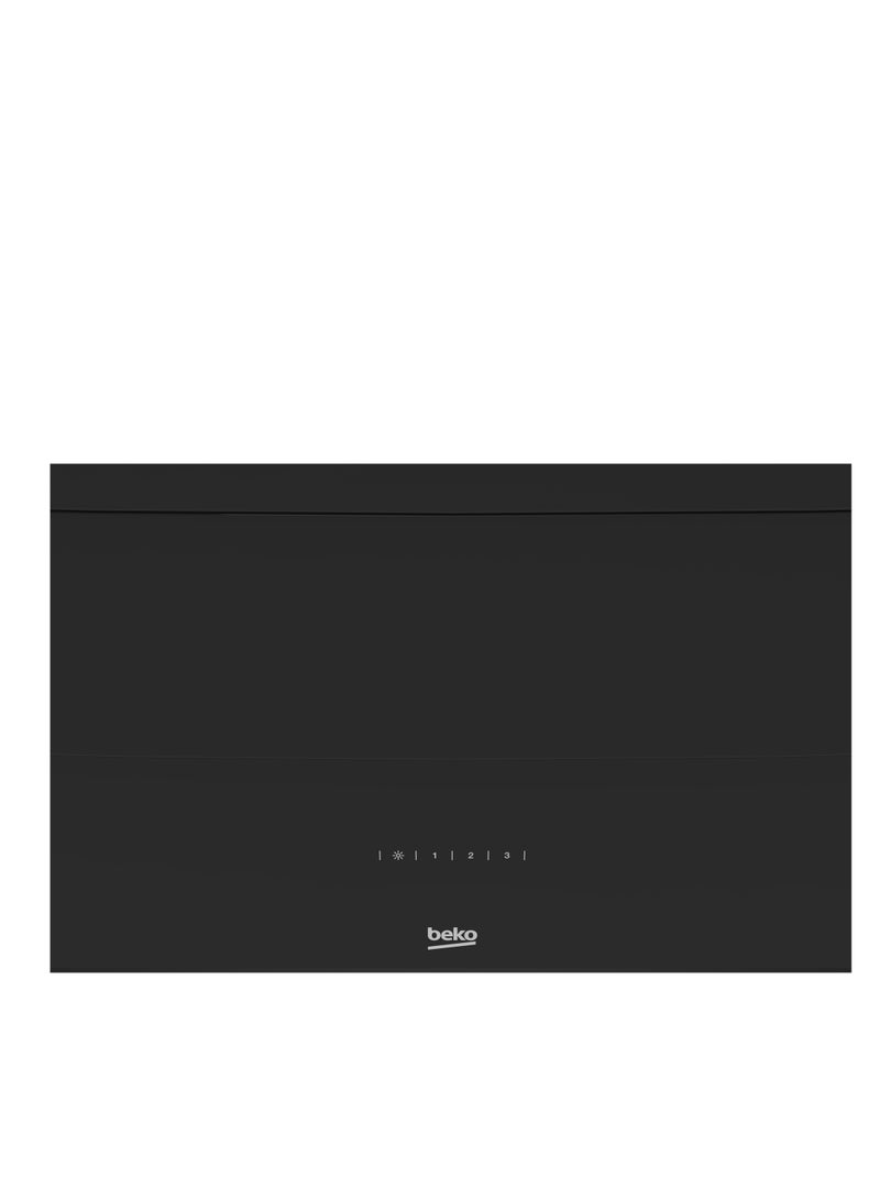Beko - Decorative Built-in Hood - Black Glass - Carbon And Grease Filters - 3 Speeds - Touch Control - LED Lighting 310 W 8809133200 Black - Image 1