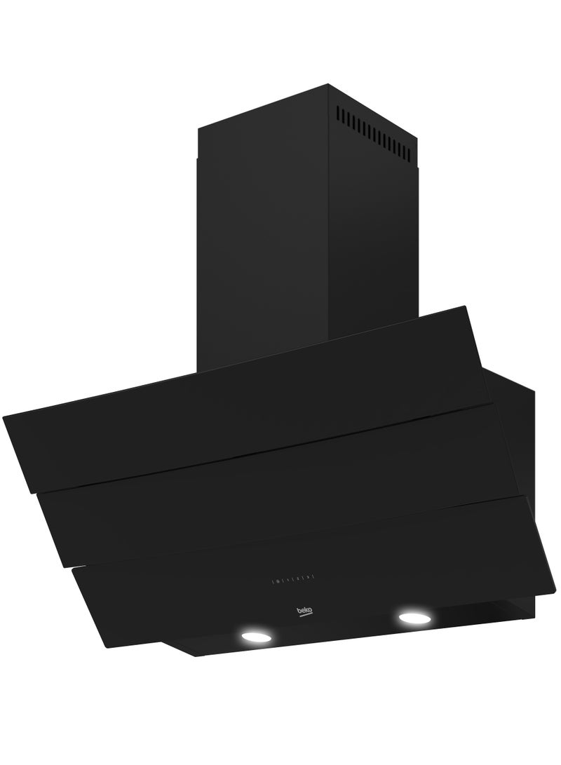 Beko - Decorative Built-in Hood - Black Glass - Carbon And Grease Filters - 3 Speeds - Touch Control - LED Lighting 310 W 8809133200 Black - Image 1