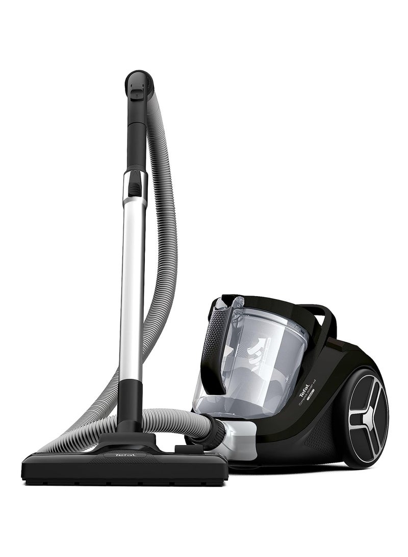 Tefal - Tefal, Extent Power Vacuum Cleaner, Bagless, 890W=2100W, 2.5L Capacity, Black and White - TW4835EG 2100 W TW4835EG Black - Image 1
