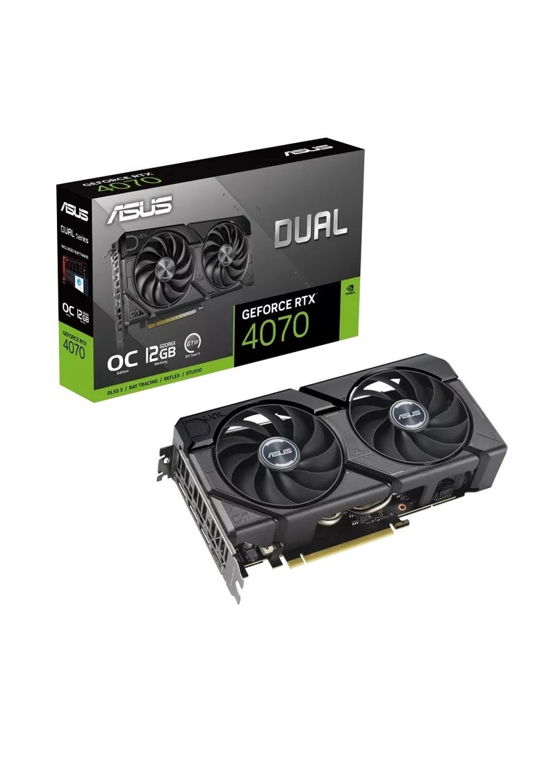 ASUS Dual GeForce RTX™ 4070 EVO OC Edition 12GB GDDR6X Black  - Image 1