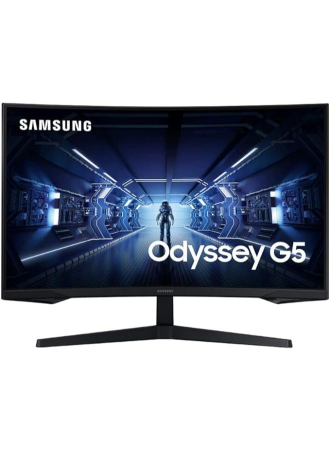 Samsung 32" Inch Odyssey G5 G55C QHD 165Hz Curved Gaming Monitor Black  - Image 1