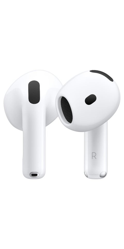 AirPods 4 Wireless Earbuds, Bluetooth Headphones, Personalized Spatial Audio, Sweat and Water Resistant, USB-C Charging Case, H2 Chip, Up to 30 Hours of Battery Life, Effortless Setup For IPhone White