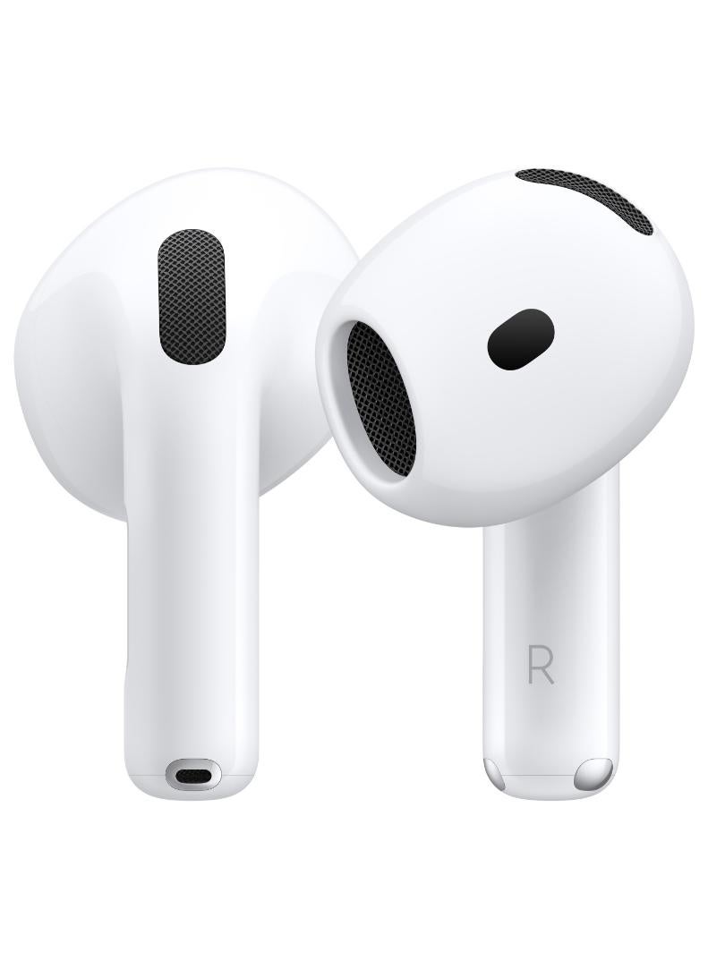 Apple AirPods 4 ANC Wireless Earbuds, Bluetooth Headphones, with Active Noise Cancellation, Adaptive Audio, Transparency Mode, Personalized Spatial Audio, USB-C Charging Case, Wireless Charging, H2 Chip White - Image 1
