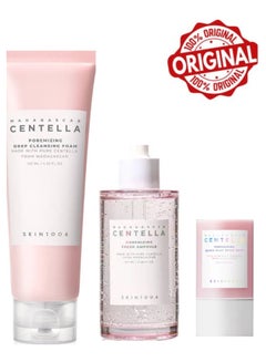 skin1004 Madagascar Centella Poremizing Set 3 pcs Deep Cleansing Foam 125ml , Fresh Ampoule 100 ml and Quick Clay Stick Mask 27g 225ml+27grams  - Image 1