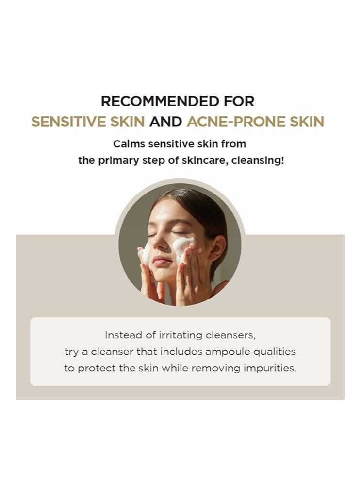 Madagascar Centella Ampoule Foam, 125mL Mild and Soothing Face Cleanser with Asiatica Extract Hydrates and Nourishes Skin Deep Cleansing Foam 125 mlml