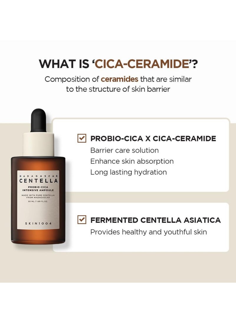 skin1004 - Madagascar Centella Probio-Cica Complete Care Set: Intensive Ampoule, Essence Toner, Enrich Cream, and Bakuchiol Eye Cream 355ml - Image 1