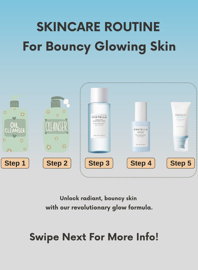 SKIN1004 Madagascar Hyalu-Cica Water-fit Sun Serum 50ml, Centella Hyalu-Cica Brightening Toner 210ml, & Blue Serum 50ml & face scrubber | Hydrating, Brightening, and Soothing Skincare Set 310ml - Image 5