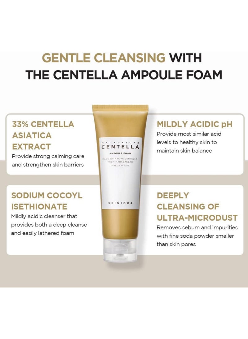 skin1004 - Centella Air-Fit Suncream 50ml SPF30, Toning Toner 210ml, Cleansing Oil 200ml, Centella Ampoule 100ml & Face Scrubber | Complete Skincare Set for Sun Protection, Toning, Cleansing, and Hydration 760ml - Image 1