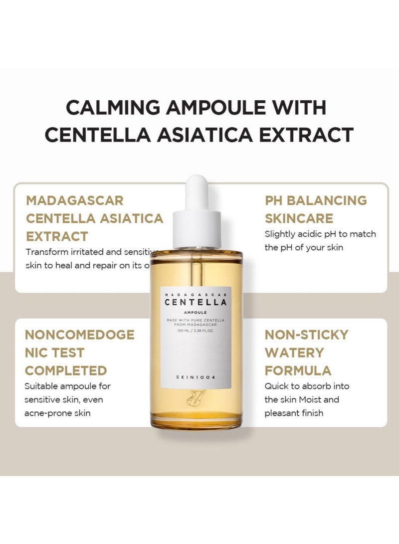 Madagascar Centella Toning Toner 210ml, Cleansing Oil 200ml, Centella Ampoule 100ml & Face Scrubber | Complete Skincare Set for Toning, Cleansing, and Hydration 510ml