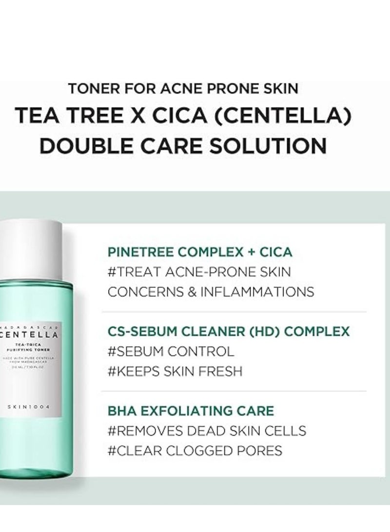 skin1004 - Madagascar Centella Tea-Trica Skincare Set - Includes BHA Foam Cleanser, Purifying Toner, Relief Ampoule, and B5 Cream - Complete Routine for Clear, Hydrated, and Balanced Skin 510ml - Image 1