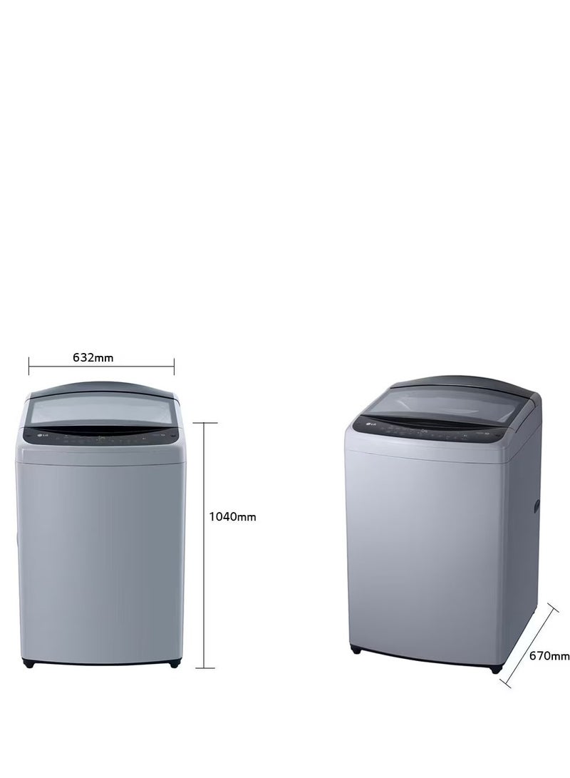 LG - Washing Machine 21 Kg Top Loading Inverter Direct Drive Smart ThinQ (Wi-Fi) Turbo Wash T21H7EHHT5 Silver - Image 1