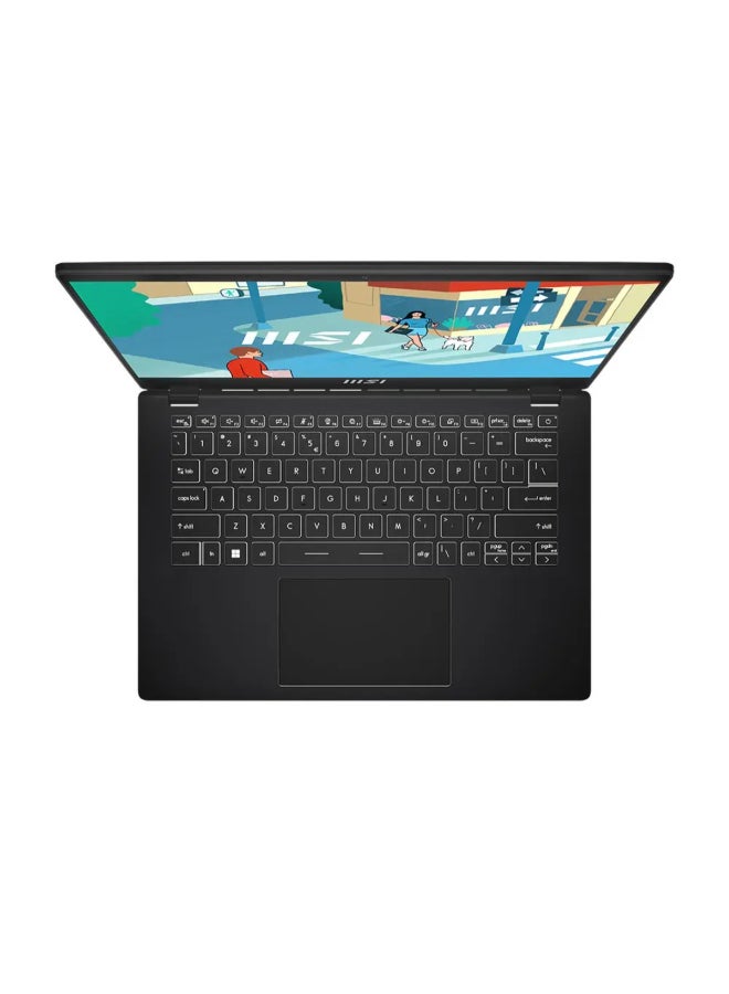 MSI Modern 14 C12MO Laptop With 14-Inch FHD IPS Display,Core i3-1215U Processor/8GB RAM/256GB SSD/Windows 11/9S7-14J112-1068 English/Arabic Classic Black  - Image 2