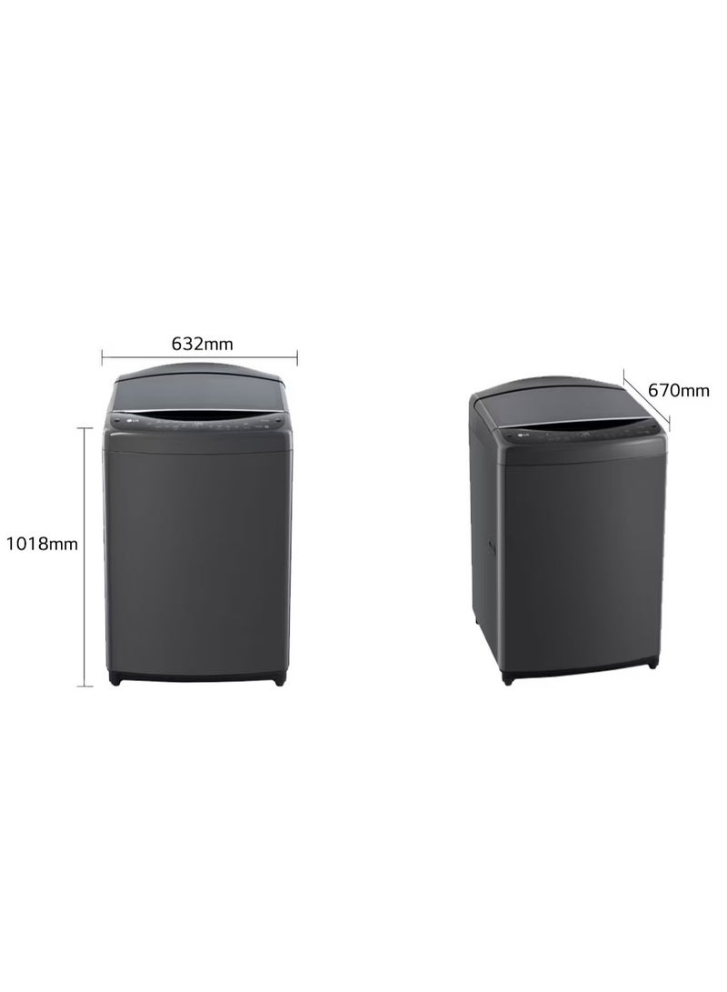 LG Washing Machine 19 Kg Top Loading Inverter Direct Drive Smart Diagnosis T19H3SMHT2 Black - Image 5