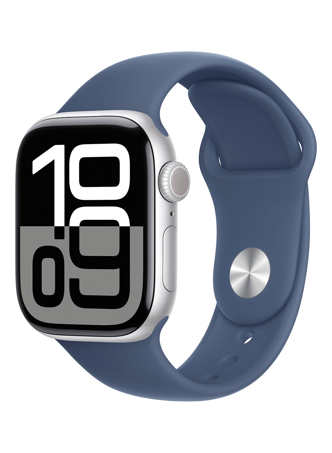 Apple Watch Series 10 GPS 42mm Silver Aluminium Case With Denim Sport Band