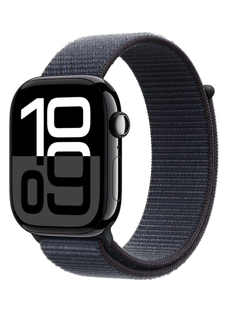 Watch Series 10 GPS 46mm Jet Black Aluminium Case With Ink Sport Loop - pnsku/N70108562V/45/_/1725953601/9447ec4b-5d71-48bd-94af-d9336a024ecc