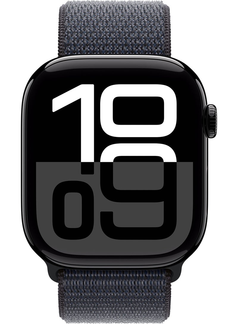ابل  ساعة سيريس 10 جي بي إس 46 مم هيكل من الألومنيوم باللون الأسود - Image 2