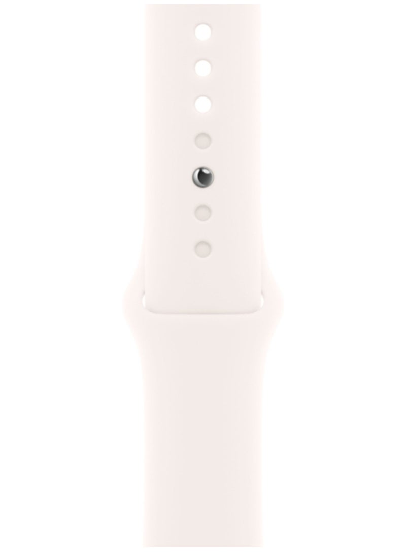 Apple Watch Series 10 GPS 46mm Rose Gold Aluminium Case With Light Blush Sport Band - Image 3