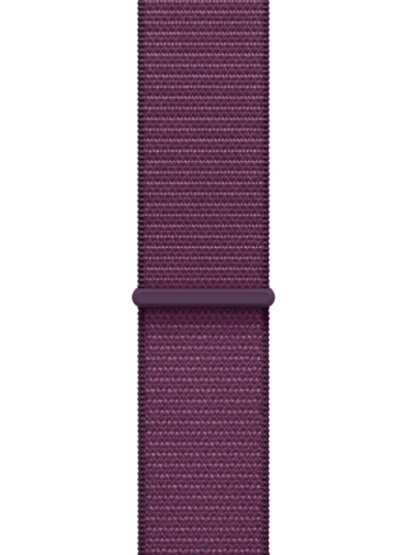 Apple - Watch Series 10 GPS 46mm Rose Gold Aluminium Case With Plum Sport Loop - Image 1