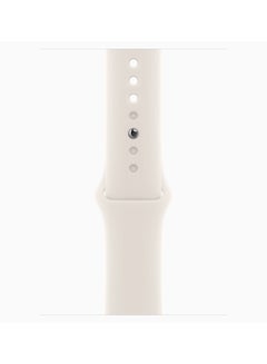Apple Watch Series 10 GPS + Cellular 46mm Gold Titanium Case With Starlight Sport Band  - Image 3
