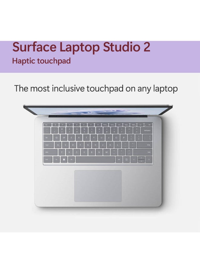 مايكروسوفت Surface Laptop STUDIO 2 With 14.4-Inch Touch Display,Core i7 Processor/64GB RAM/2TB SSD/8GB Nvidia GeForce RTX 4060 Graphics/Windows 11 Pro/Z3H-00013 English/Arabic Platinum  - Image 2