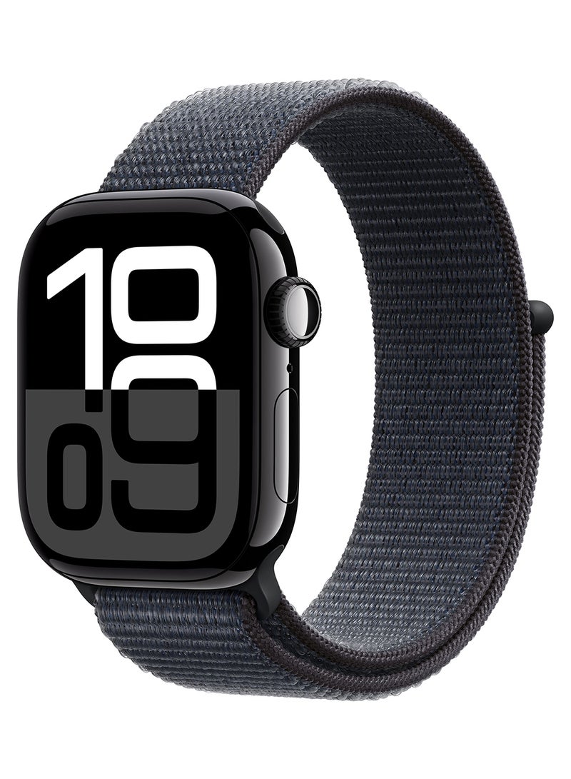 Watch Series 10 GPS + Cellular 42mm Jet Black Aluminium Case With Ink Sport Loop - pnsku/N70108580V/45/_/1725953613/55f24be6-eafa-43ff-bcfd-8c7aca6bc359