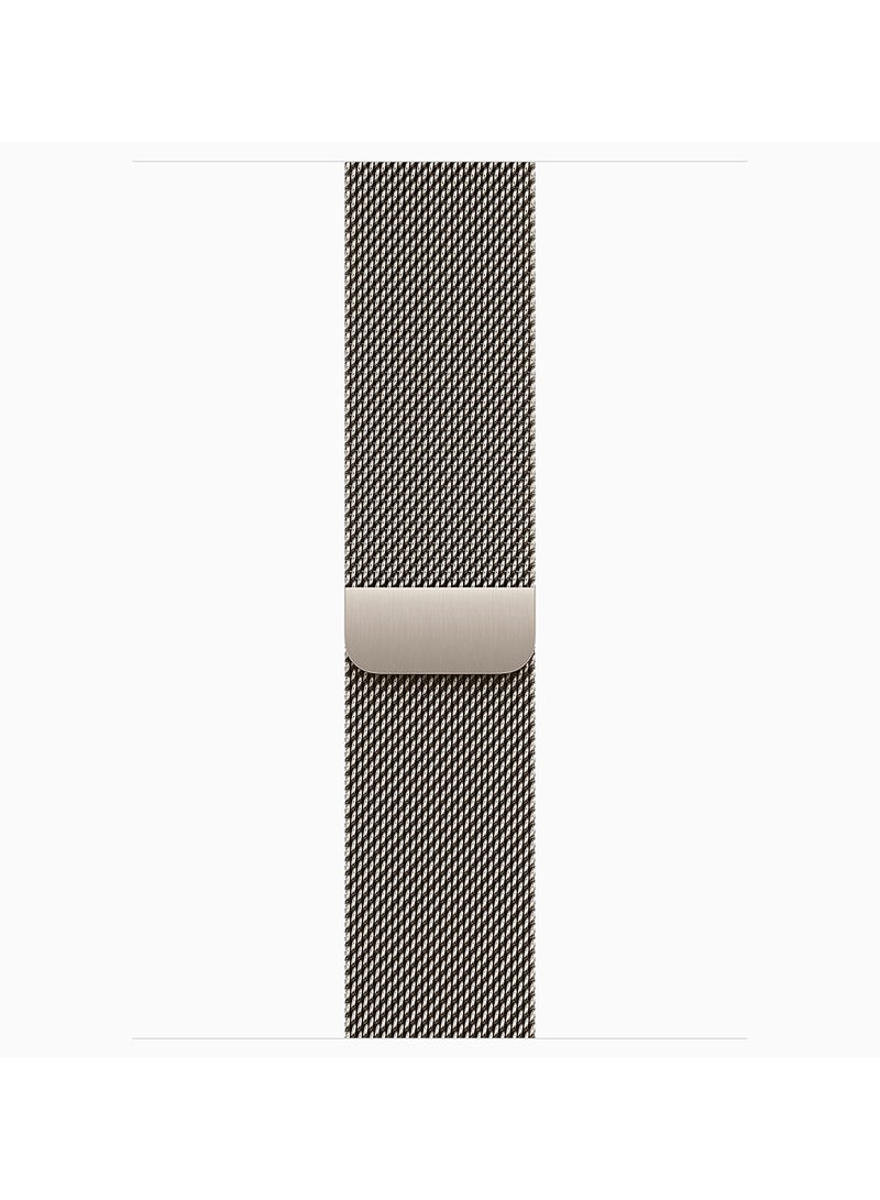 Apple Watch Series 10 GPS + Cellular 42mm Natural Titanium Case With Natural Milanese Loop - Image 3